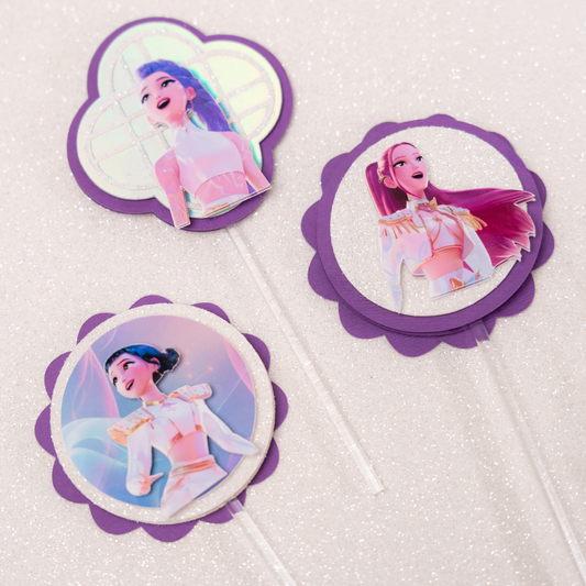 Cupcake Toppers Guerreiras do K-POP
