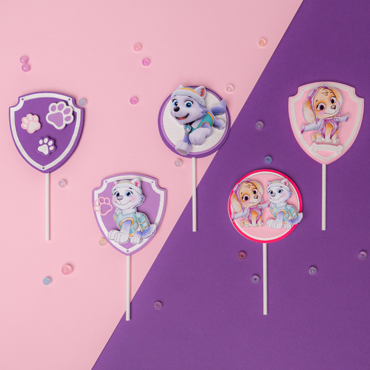 Cupcake Toppers Patrulha Pata "Skye & Everest"