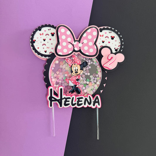 Topo de Bolo Minnie