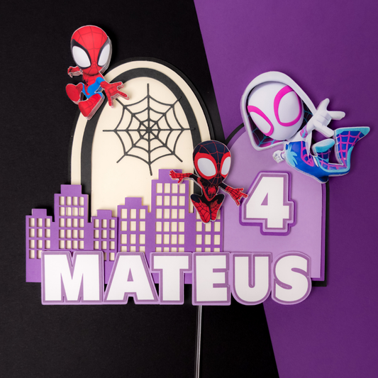 Topo de Bolo Spidey & Friends