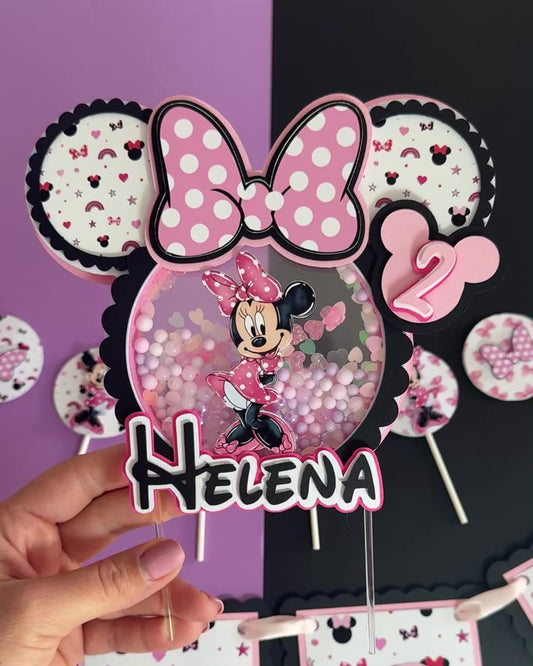 Topo de Bolo Minnie