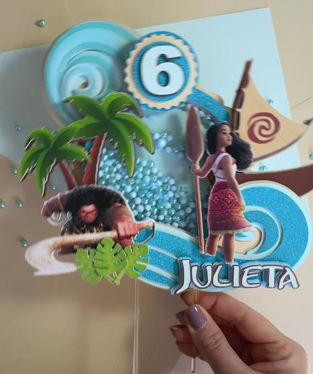 Topo de Bolo Vaiana / Moana